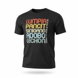 Black Graphic Tee lumpia pancit sinigang adobo lecthon life is full of choices
